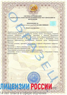 Образец сертификата соответствия (приложение) Грязовец Сертификат ISO 27001